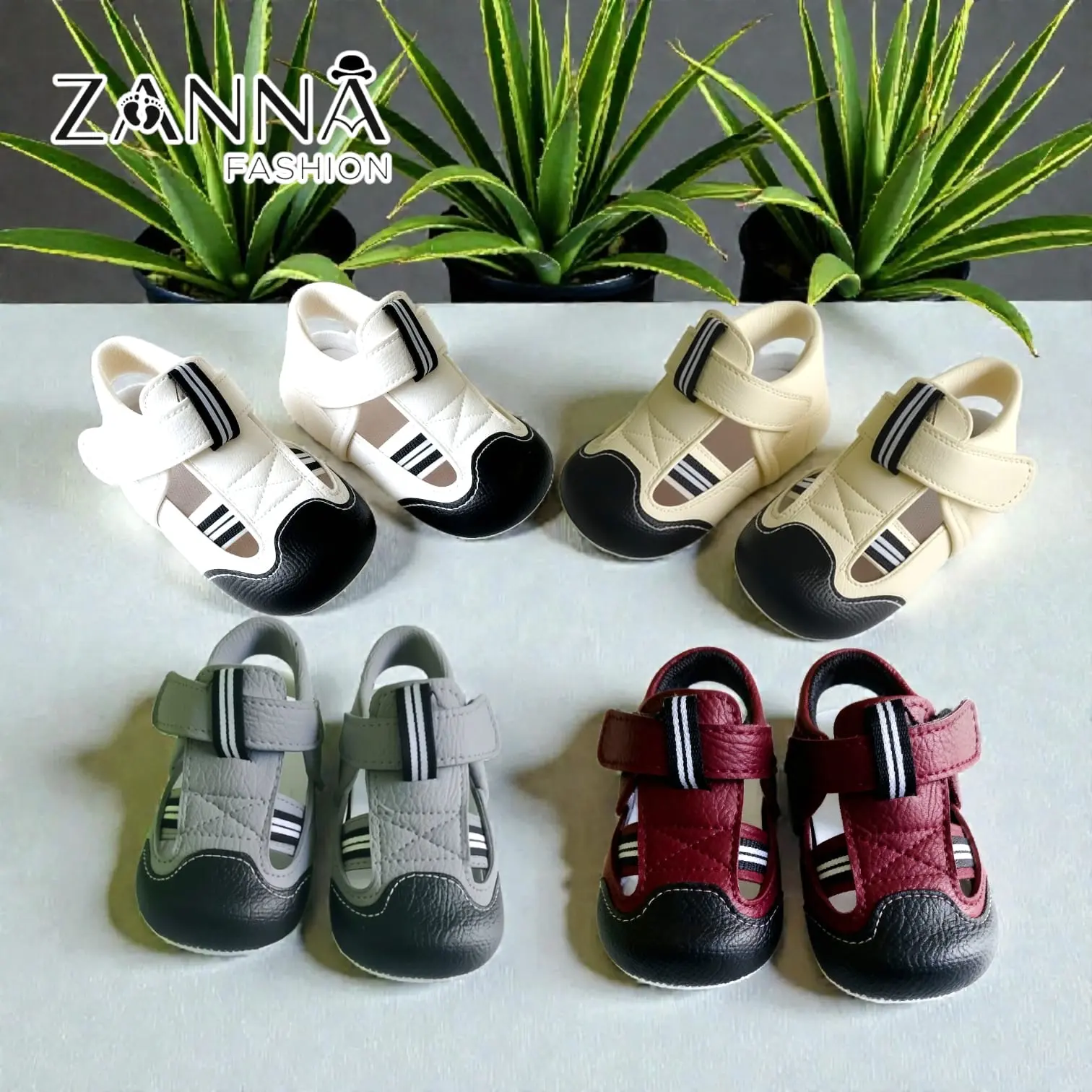 Zanna Fashion Sepatu Anak Prewalker Bayi Kaki Laki-laki Usia 3 6 9 12 Bulan Stylish, Ringan, Nyaman & Anti Slip