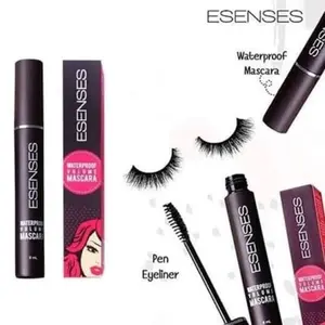 ESENSES Waterproof Volume Mascara 8ml (Longlasting, Vitamin E, Ujung Sikat Halus) Maskara