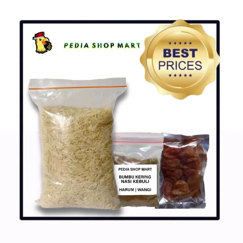 Beras Basmati 1kg + Gratis Bumbu Kebuli & Kismis Organik Arabian Food