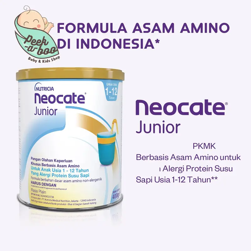 NEOCATE JUNIOR 400GR SUSU FORMULA ALERGI 1-12 TAHUN 0