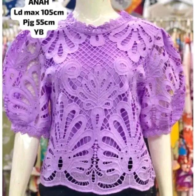 Blus Brokat An An Bangkok Made in Thailand 5