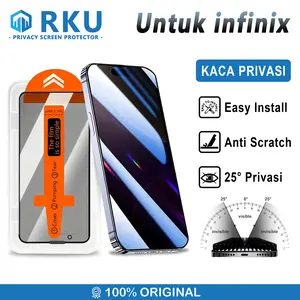 Untuk Infinix, perlindungan privasi kabin bebas debu kaca tempered anti-intip one-click film applicator, Untuk infinix Hot 8 9 10 11s 12 20s 30 40 50i Note 11 12 30 40 Smart 4 6 8 9 Itel 40 A04 A51 P40 S23 Camon Tecno Pop Spark Privacy Layar Casing