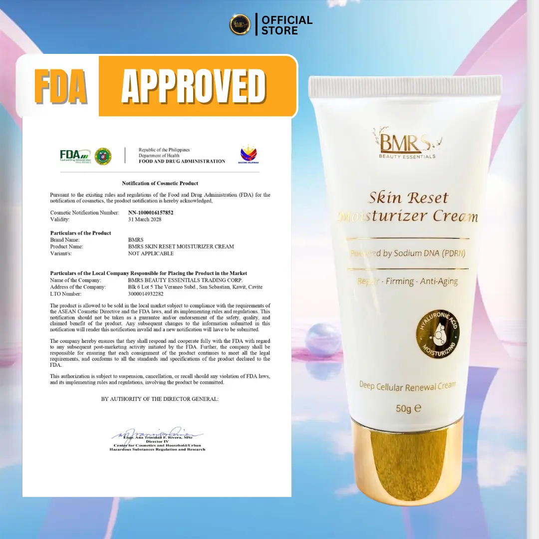 BMRS Skin Reset PDRN Moisturizer Cream for Skin Repair, Skin Firming and Anti-Aging
