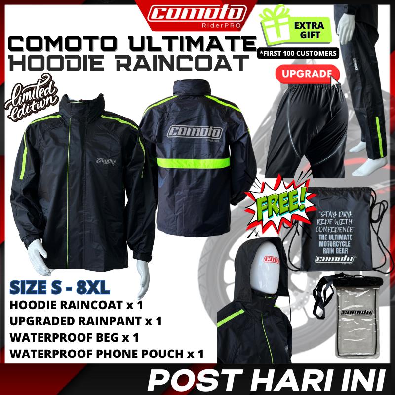 COMOTO ULTIMATE Hoodie Raincoat Rain Coat Motorcycle Baju Hujan ...