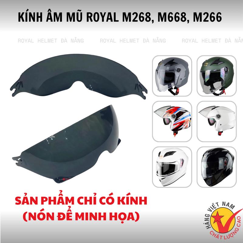 Royal Kính âm cho nón bảo hiểm Royal M266 M268 M68 M668 chính hãng Cam kết đổi mới 100% Helmet non34 mubaohiem34dau