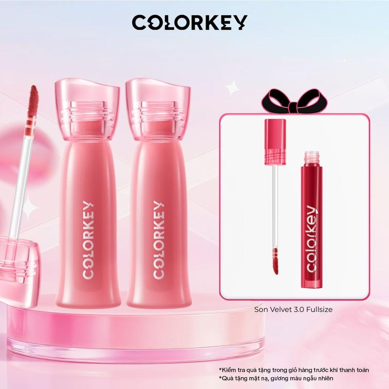 EX-RIBI SACHI Combo 2 Son COLORKEY Soft Matte Water Tint Bản Nâng Cấp Bền Màu Chất Son Ẩm Mịn Như Sương 2.5g Quà tự động thêm vào đơn