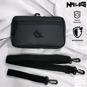 NAILES VIU HANDBAG Tas Selempang Anti Air Pria Wanita Murah Kulit Sintetis Bahan Berkualitas 5 Ruang Besar 4 Ruang Kartu Resleting Waterproof Tali Sintetis Tahan Lama Good Material