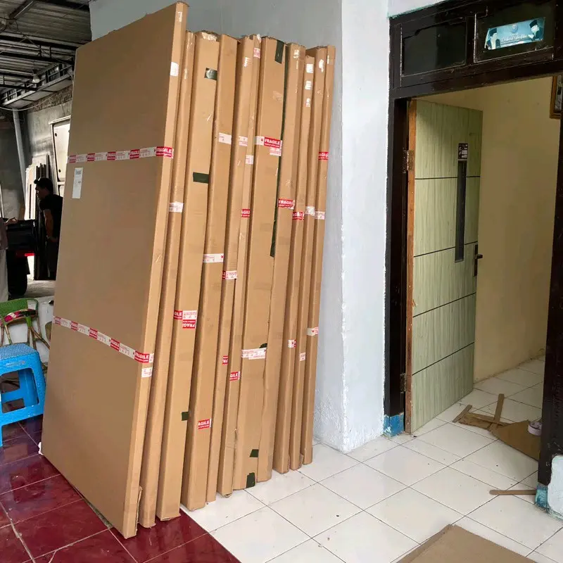 packing pintu | kardus tebal double play +buble wrap