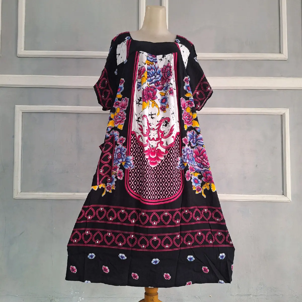 Daster Hengky Sikak jumbo Ld 140-150cm Pb 110cm bahan rayon Nyaman