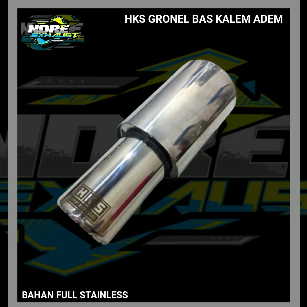 KNALPOT MOBIL HKS GRONEL BAS KALEM ADEM FUL STAINLESS racing