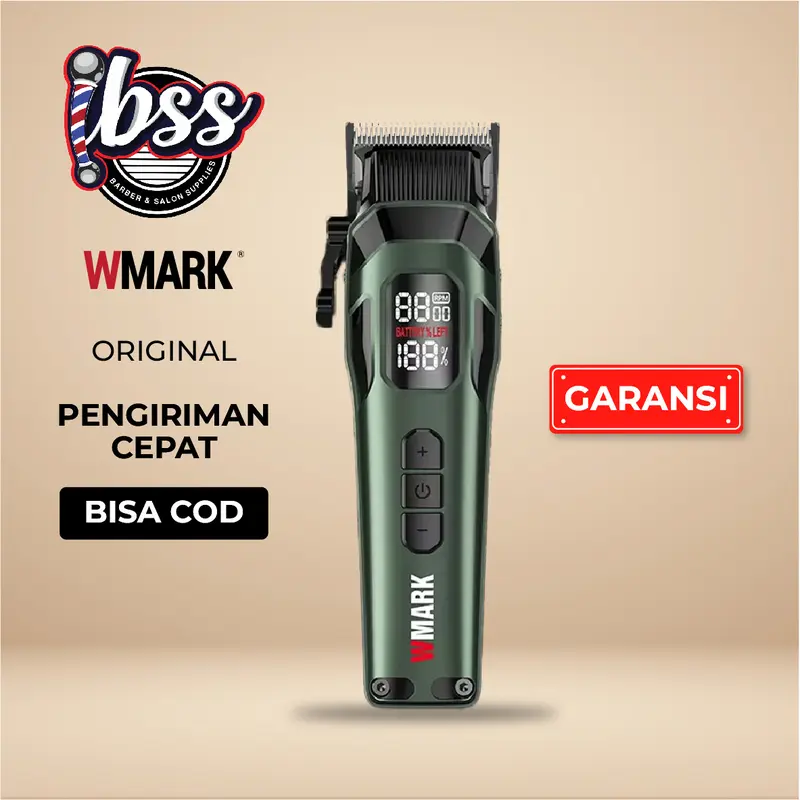 WMARK NG-8080 CLIPPER CORDLESS 7000 - 9000 RPM /  PROFESSIONAL ELECTRIC HAIR CLIPPER CORDLESS / ALAT CUKUR RAMBUT PROFESIONAL / MESIN CUKUR BARBER / IBSS 7