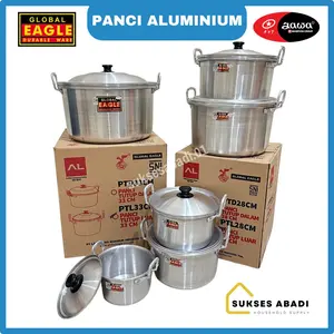 PANCI SET ALUMINIUM 16 18 20 22 24 26 28 30 33 36 CM GLOBAL EAGLE / PANCI JAWA MASPION / PANCI REBUS / PANCI SAYUR / PANCI MASAK AIR / PANCI MIE REBUS
