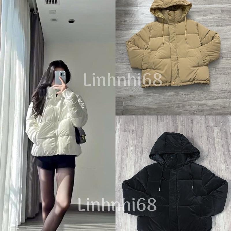  Áo phao có mũ 3lớp Nữ mùa đông A389  NHUNG LÌ  