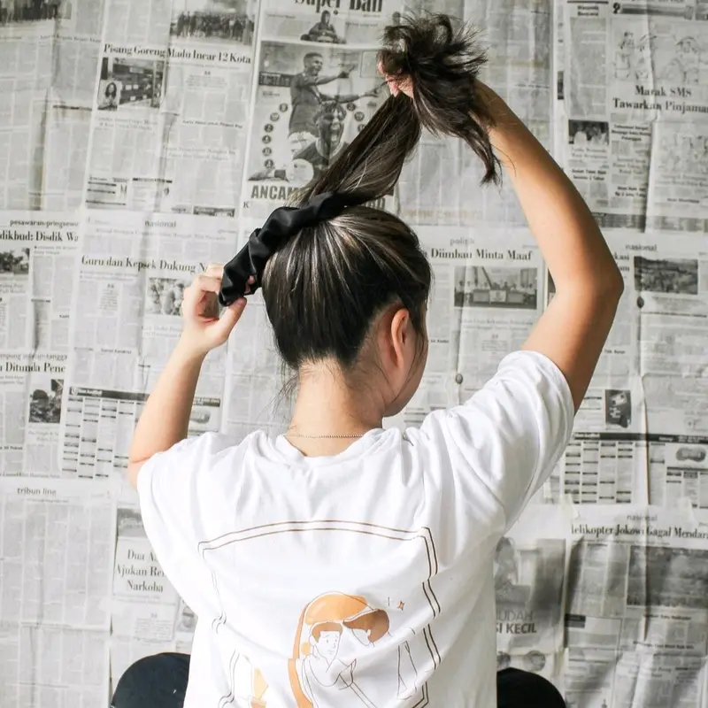 100 Pcs Scrunchie Bahan satin Ikat Rambut Scrunchie Souvenir dan Gift Produk Karet Wanita Wine korea cepol rambut scrunchies Cepolan Hijab tile 3