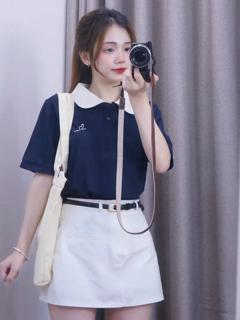 {New - Deal Mở Bán} Áo thun polo cổ sen nữ tính, dễ phối đồ, phù hợp nhiều phong cách