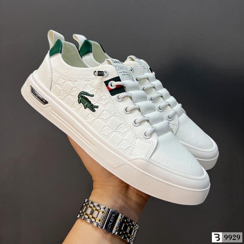 Giày da nam họa tiết con cá đế cao su đúc dây co dãn thông minh smart giày giày đế bệt kiểu dáng basic mã G9929 - Sneaker