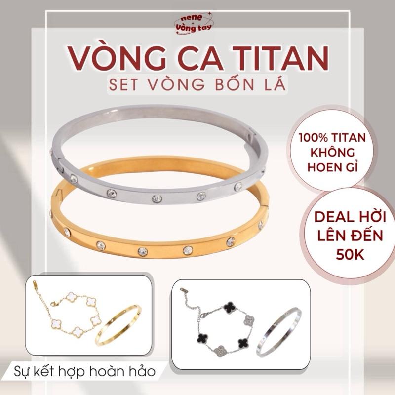 [TẶNG HỘP]Vòng Tay Elip Ca Nene titan ko đen ko rỉ xinh đẹp  - vòng dày 4mm/6mm hai màu Phụ Kiện