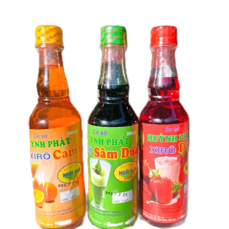 Combo 3 chai siro tuổi thơ, chai 500ml có đường ( khách tùy chọn vị) siro dùng làm đá bào, kem, sinh tố