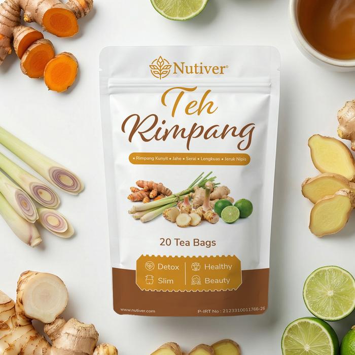 Gambar NUTIVER Teh Rimpang Herbal 20 Tea Bag – Teh Celup Kunyit Jahe Minuman Herbal Kesehatan Tubuh dari NUTIVER.ID Kota Tangerang Selatan Tokopedia
