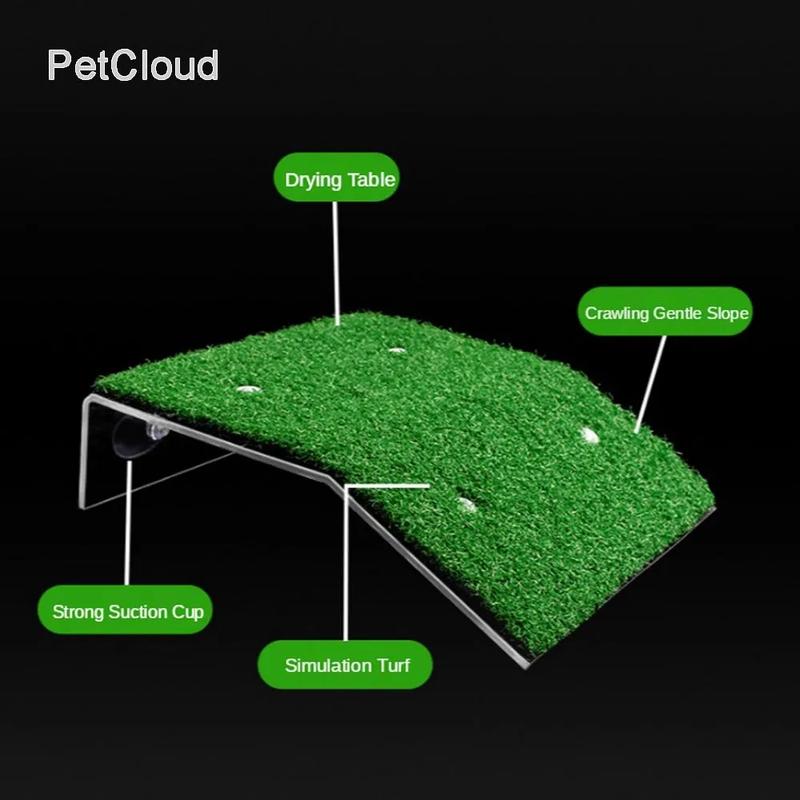 Product Introduction of Seven Master Floating Island Basking Platform Ladder Mat Aquarium Decoration Simulated Landscaping Rest Lawn 65
