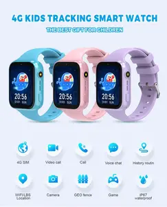 100% Original Anti Air Jam Tangan Anak Voideo Call Telepon SmartWatch GPS SOS LBS SIM Panggilan Suara Multifungsi 4G Camera IP67 Waterproof Children's Smart Watch
