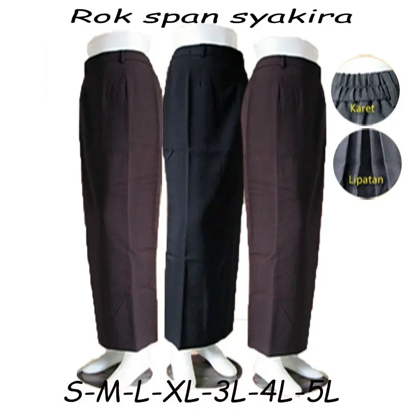 Tejepe rok span maxi lipit belakang bahan grasela tebal lembut dan tidak menerawang 0