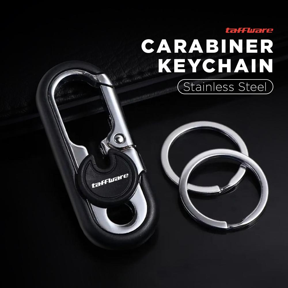 Taffware Gantungan Kunci Carabiner Keychain Clip Material Zinc Alloy dan Stainless Steel Desain Minimalis Keren