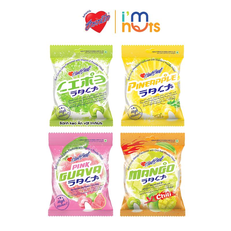 Kẹo Chanh Muối HartBeat Thái Lan Đủ Vị Gói 120g Bổ Sung Vitamin C
