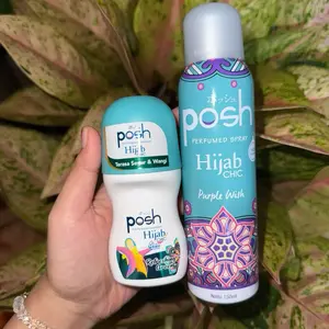 Paket Posh Hijab Purple wish Parfum 150ml + Posh Deodorant Hijab 50ml