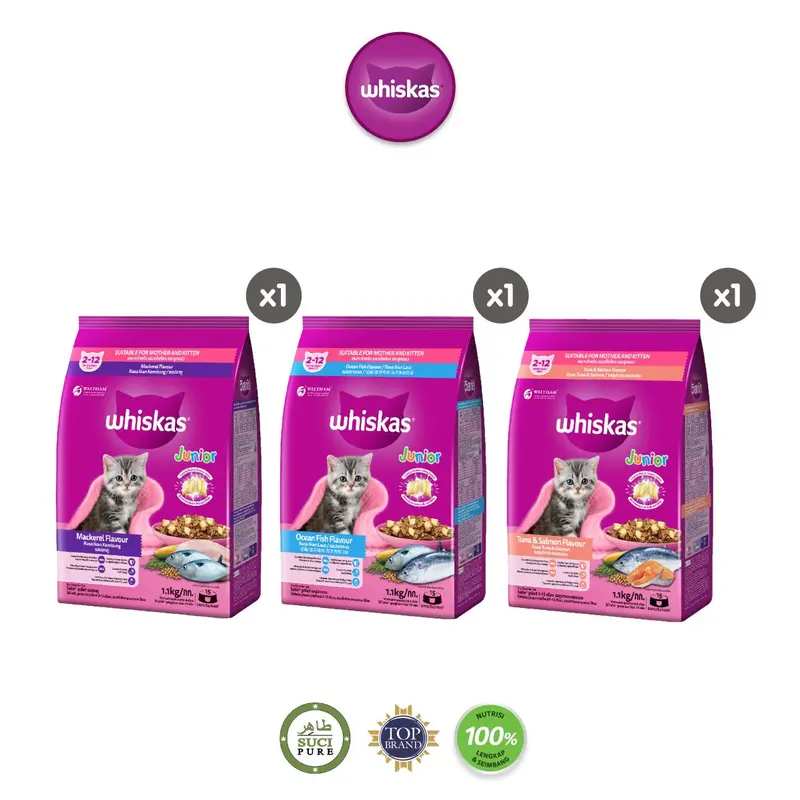 Whiskas Makanan Kucing Kering Junior 1.1 kg dry  food 0