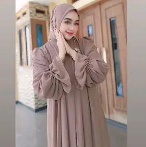 NADIRRA SET Hijab Segiempat & Belt , gamis Ceruti babidoll gret A , gamis mewah , simple dan cantik