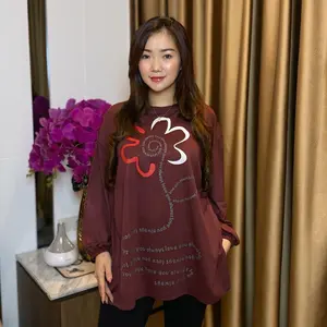 Blouse Atasan Wanita Muslim Oversize Jumbo Baju Atasan Wanita Dewasa Oversize Panjang Remaja SR6298 Fashion Muslim