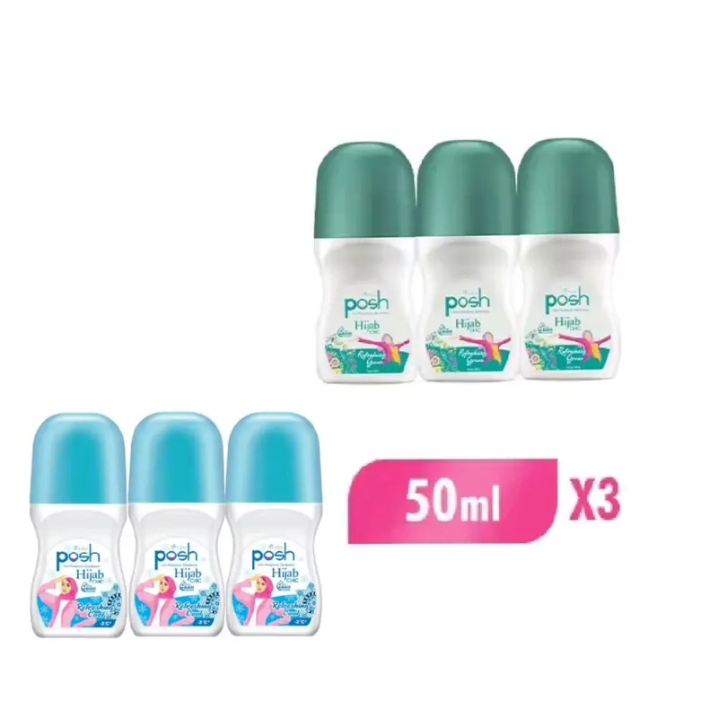 (PAKET ISI 3) Posh Deodorant Hijab Chic 50ml 0