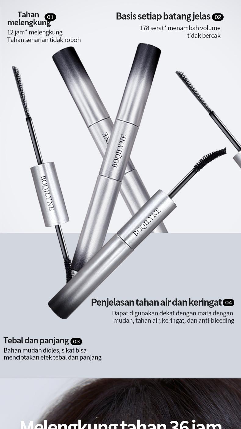 BOQILYNE Maskara 2 Head Viral! Sikat Bulu Mata Membuat Bulu Tebal, Panjang & Melengkung – Tahan Keringat Tidak Luntur, Mata Lebih Besar Segar Mascara BOQILYNE Maskara 2 Head Viral! Sikat Bulu Mata Membuat Bulu Tebal, Panjang & Melengkung – Tahan Keringat Tidak Luntur, Mata Lebih Besar Segar Mascara