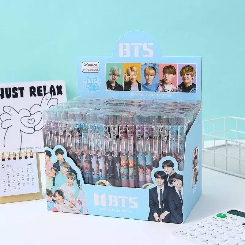 [Support local] Idol Group BTS Bagged Metal Hook Press 1 pen Plastic UK type IDO type EU type Cordless