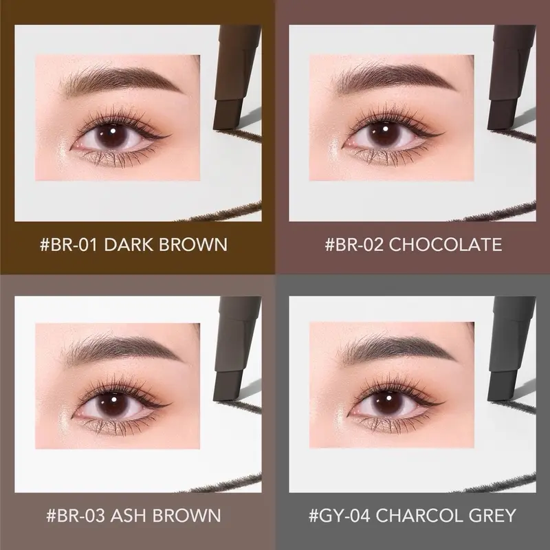 YOU Teardrop Brow Definer pensil alis waterproof pigmented tahan lama make up mata you Y.O.U tear drop TEARDROP BROW dark brown ash charcoal grey chocolate hitam coklat abu 6