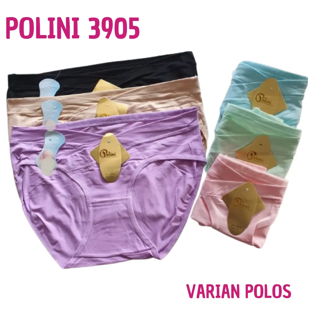 3, 6, 12PCS Celana Dalam Wanita Hamil Polini 3905 3907 Sepinggul Murah