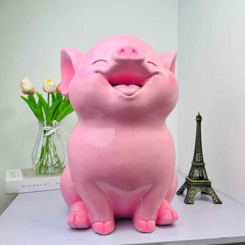 SIZE LỚN heo tai vểnh 30cm heo đất tiết kiệm, làm quà, decor 6