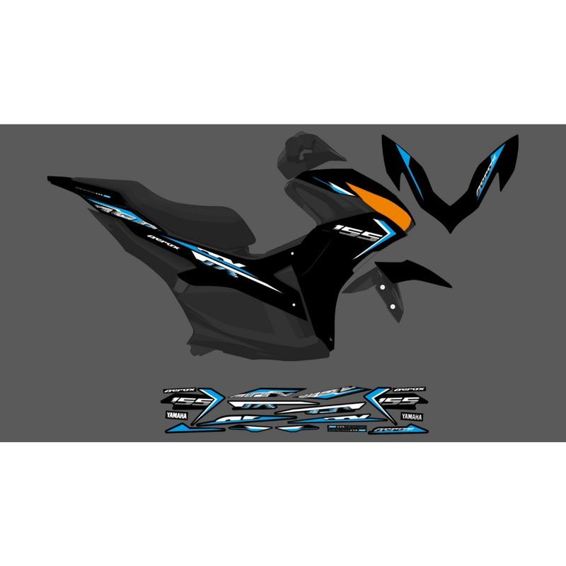 Product Introduction of STICKER FULL CHROME ALL NEW AEROX CONNECTED NVX 155 MIGOS STYLE DESIGN 4