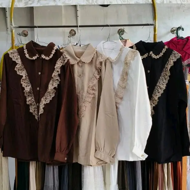 Safriani lhokseumawe Atasan koderay kakya wanita kekinian quality premium lengan panjang katun  Kerah Muslim Formal Oversize Nyaman Dewasa 1