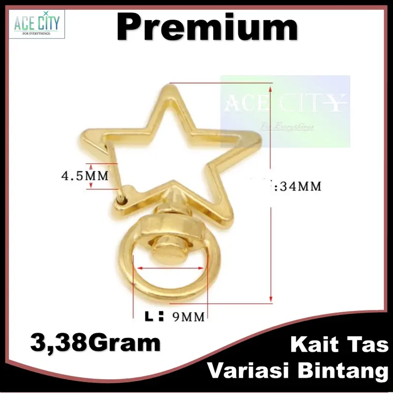 Kait Tas 1pcs Model Bintang ( HighQuality & Premium ) 1