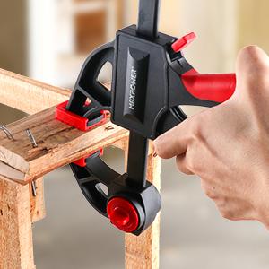 MAXPOWER F Clamps, 6-inch/150mm Quick Grip Ratchet Bar Clamp, 13-inch/340mm Spreader Clamp, Quick Release and One-Handed Clamp for Woodworking and DIY Projects 2