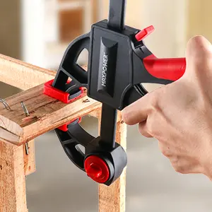MAXPOWER F Clamps, 6-inch/150mm Quick Grip Ratchet Bar Clamp, 13-inch/340mm Spreader Clamp, Quick Release and One-Handed Clamp for Woodworking and DIY Projects 1