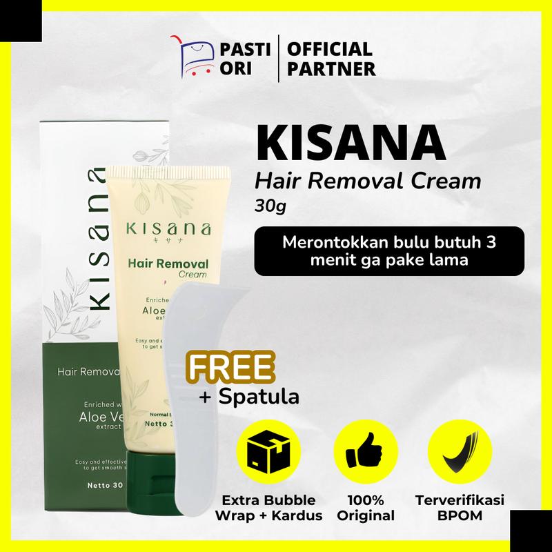 KISANA Hair Removal Cream Perontok Bulu Tanpa Rasa Sakit 30g 1