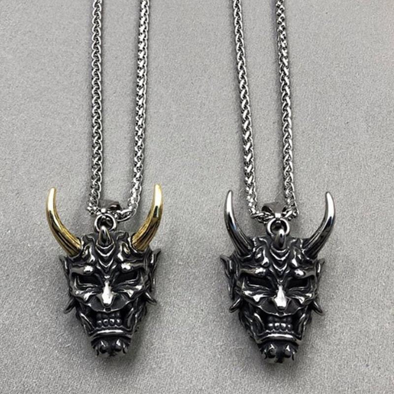 Product Introduction of Vòng Cổ Mặt Dây Chuyền Mặt Nạ Đầu Lâu, Vòng Cổ Nam Phong Cách Punk Thời Trang 5