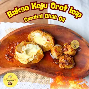 BAKSO DAGING KEJU CROT ICIP ICIP EKONOMIS SAMBAL CHILLI OIL Makanan Bakso Sapi Food Frozen Baso Odeng Aci Kebab Pentol