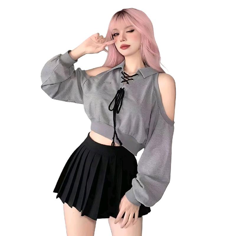 Lisa Basic Lisa Blackpink Baju Basic Oversize Crop Top Atasan Wanita Fleece - Shop ...