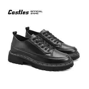 Men's Casual Formal  Pria Kerja Fantofel Cowok Shoes Hitam 38-43  Dorkmark Pria Terbaru   radiant  sintetis fleksibel Black Rubber Manis Formal Shoes sepatu pantofel