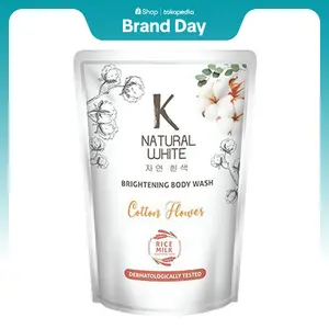 K Natural Bodywash W Cotton Flower Pouch 400ml