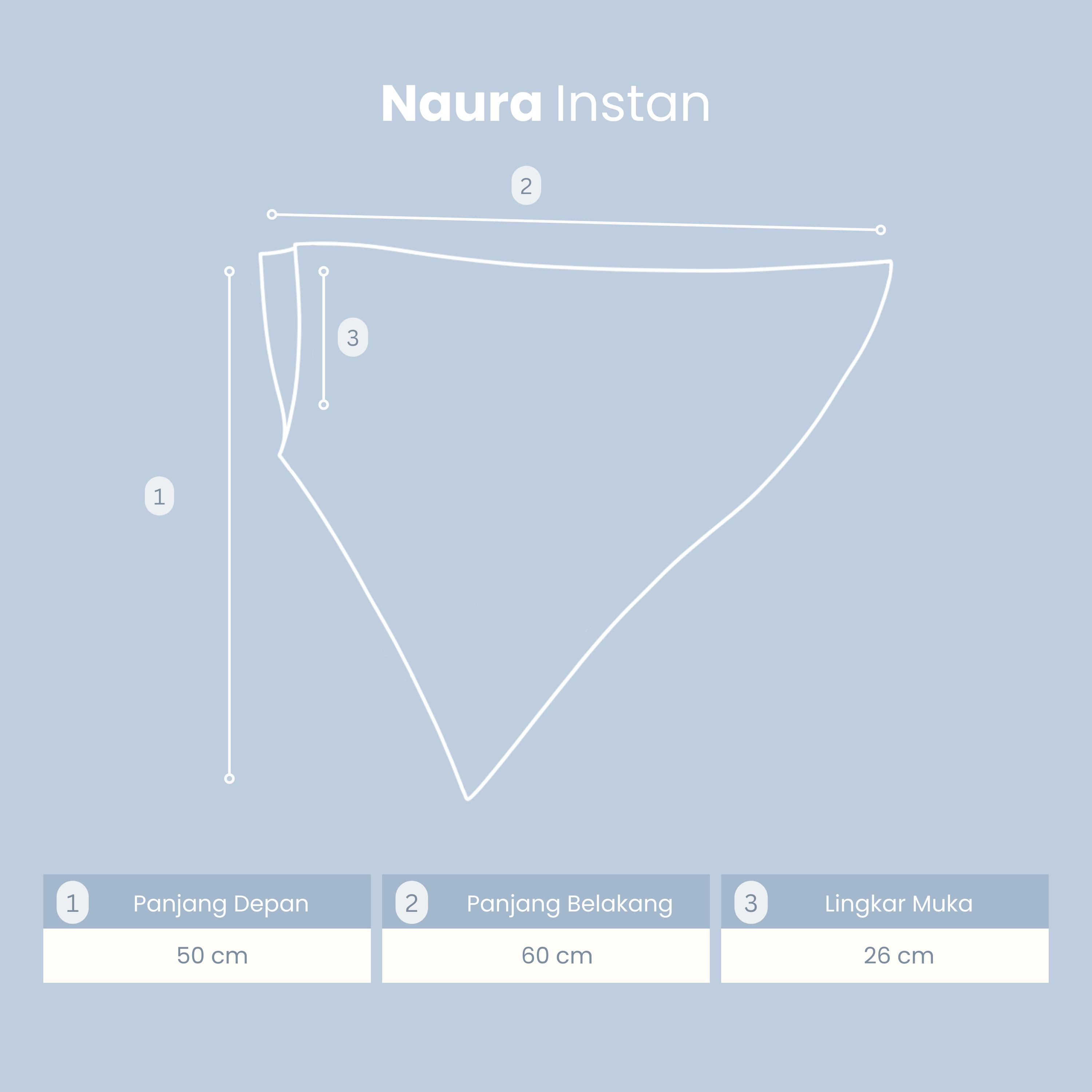 MACCERA SIGNATURE Hijab Instan Kaos Rayon Kerudung Bergo Instan Size M Rayon Eira - Bergo Naura